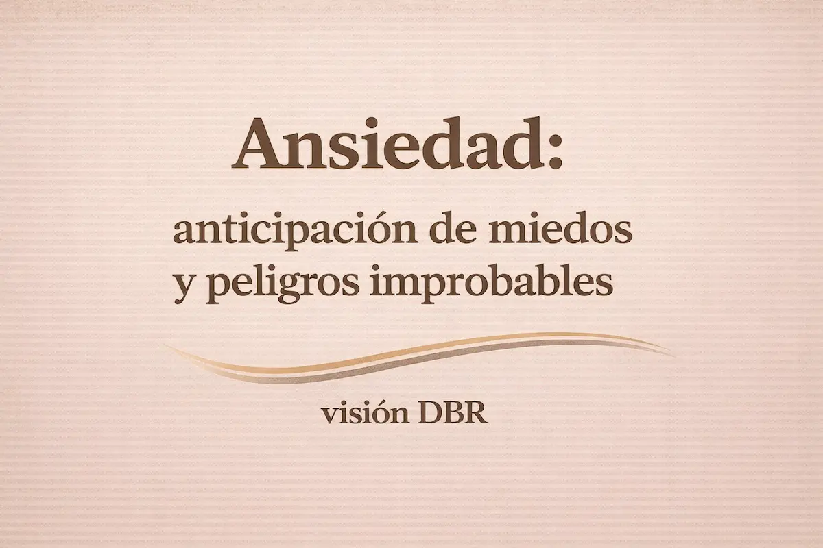 Ansiedad anticipación de miedos y peligros improbables significado emocional síntoma visión DBR