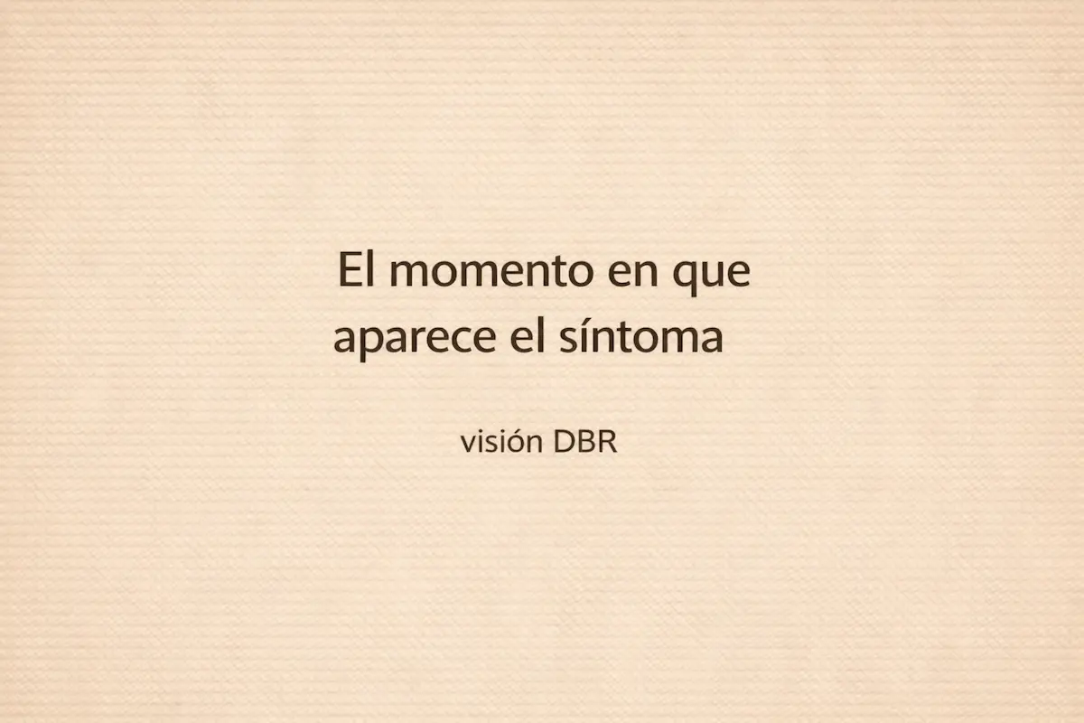 El momento en que aparece el síntoma